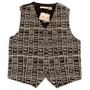 Baxter & Wells Geometric Patterned Waistcoat Retro Indie Aesthetic Dark Academia
